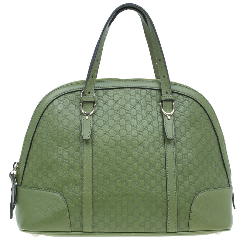 Gucci Avocado Green Micro Guccissima Leather Nice Satchel Bag