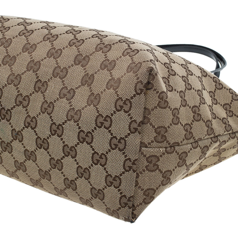 Gucci GG Supreme Linea A Tote Bag Beige ref.753466 - Joli Closet