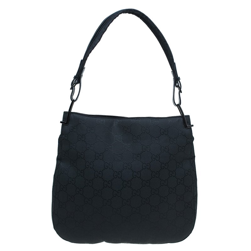 gucci black monogram shoulder bag