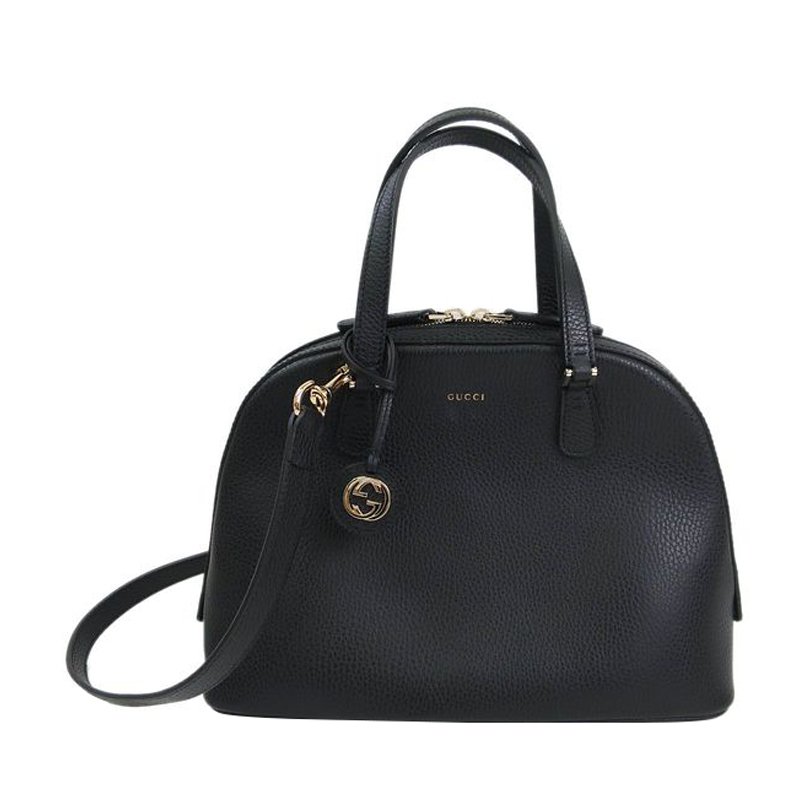 مملوكة مسبقًا Gucci Black Calfskin Leather Tote with Shoulder Strap