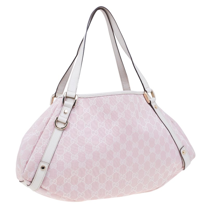 GUCCI Monogram Medium Abbey Shoulder Bag Pink 1241821