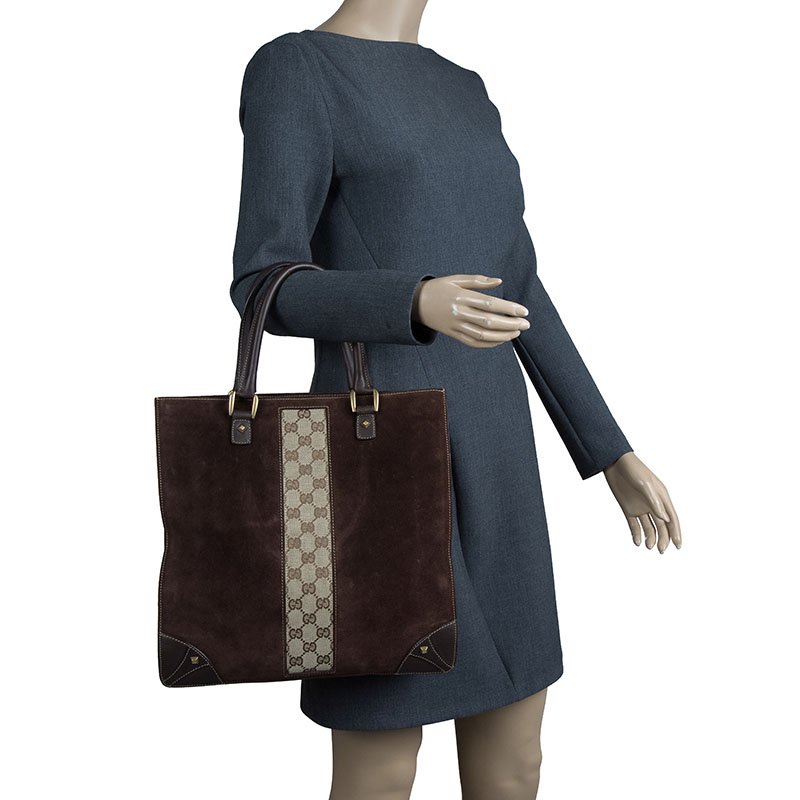 gucci suede tote