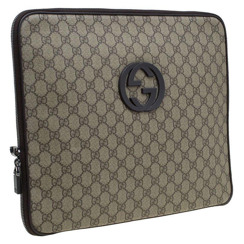 Gucci Interlocking GG Laptop - Neutrals Laptop Covers & Cases