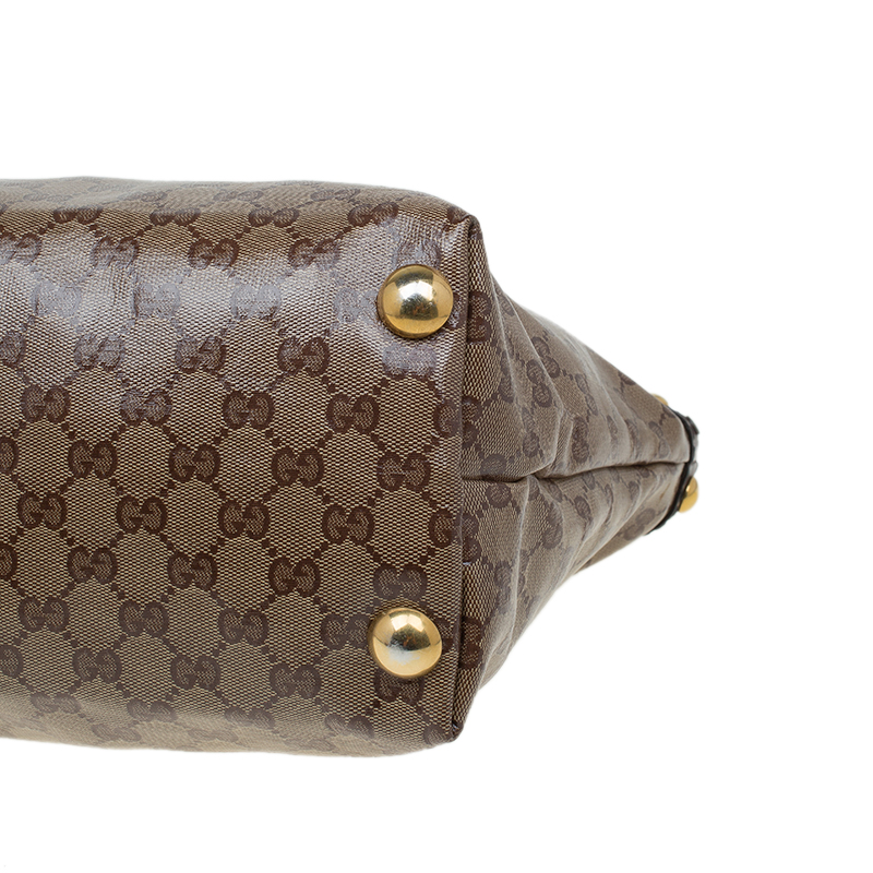 Gucci Beige/Ebony GG Coated Canvas Babouska Pochette Bag - Yoogi's Closet