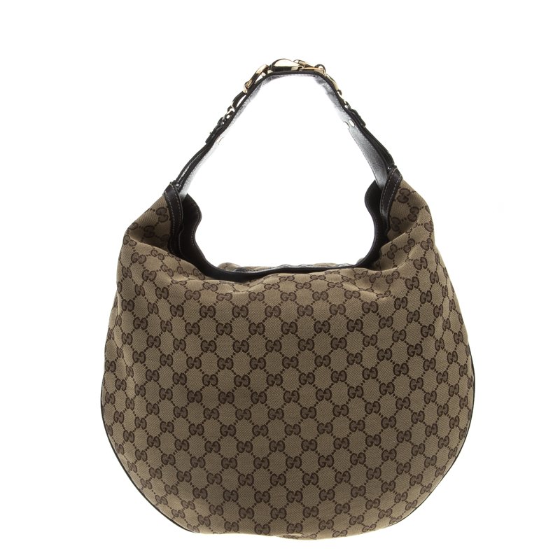 مملوكة مسبقًا حقيبة غوتشي كيتينا هورسبيت كانفاس GG عاجية/ بيج