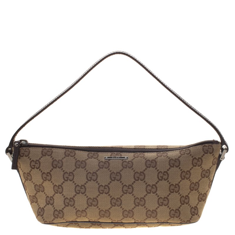 مملوكة مسبقًا Gucci Beige GG Canvas Pochette