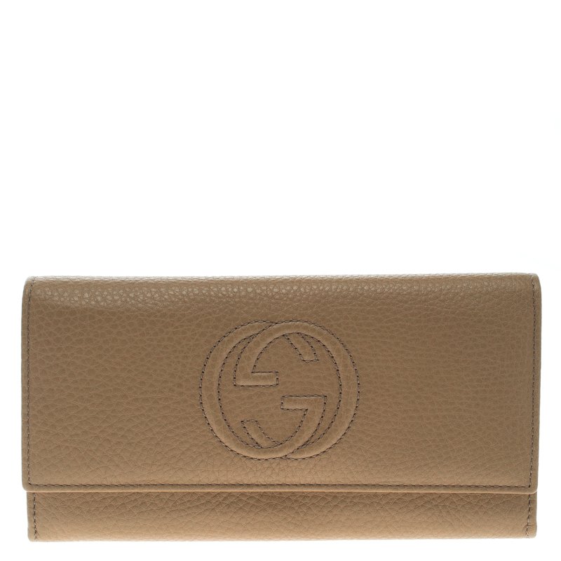 Gucci Beige Leather Soho Continental 