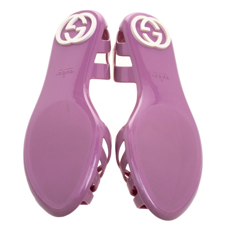 gucci marola jelly flats