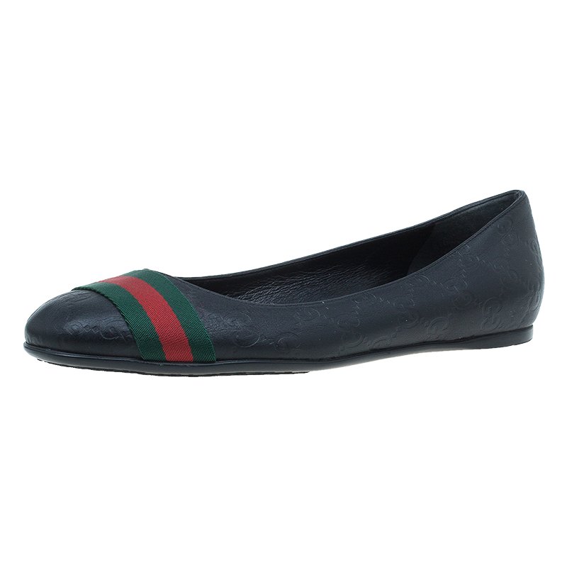 gucci black flat shoes