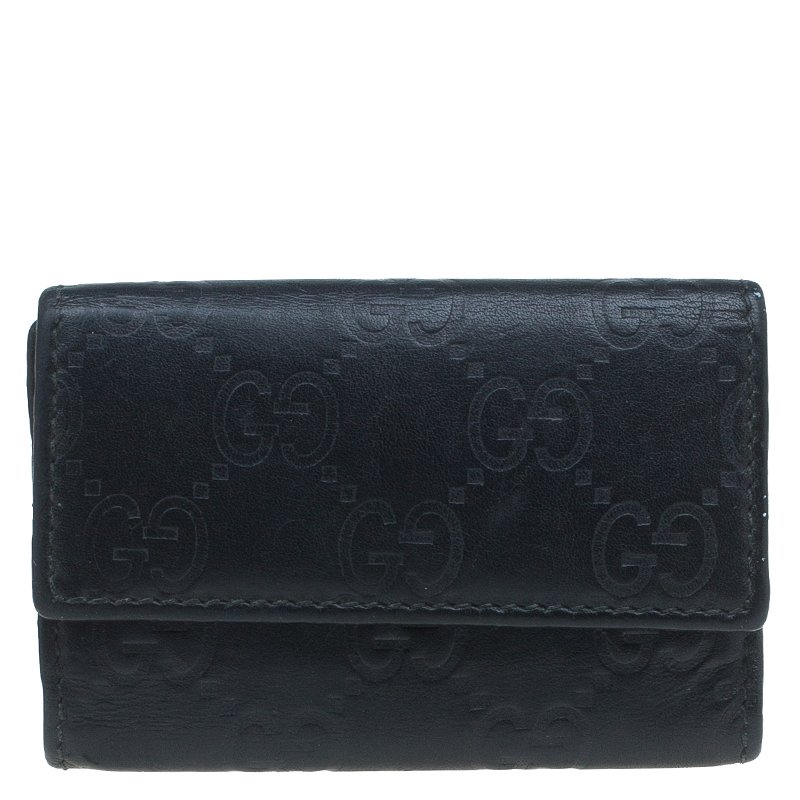 Gucci Guccissima Leather Key Holder Case Pouch Wallet