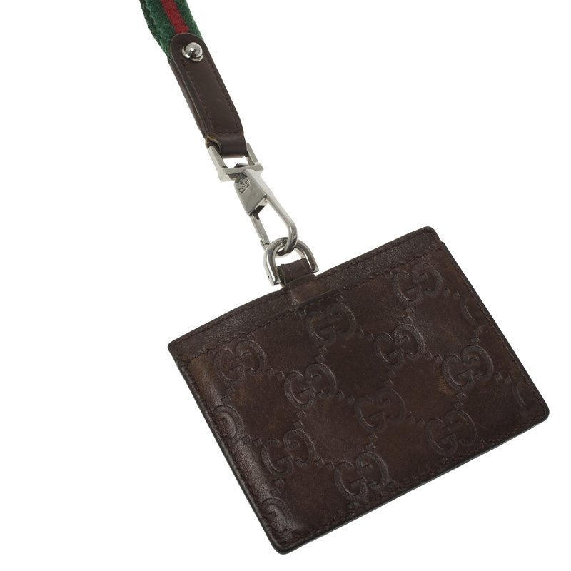 Gucci GG ID Badge Lanyard - Brown Travel, Accessories - GUC416248