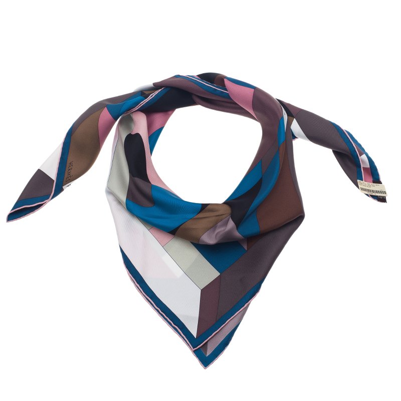 Hermes Multicolor Perspective Cavaliere Square Scarf Hermes | The ...