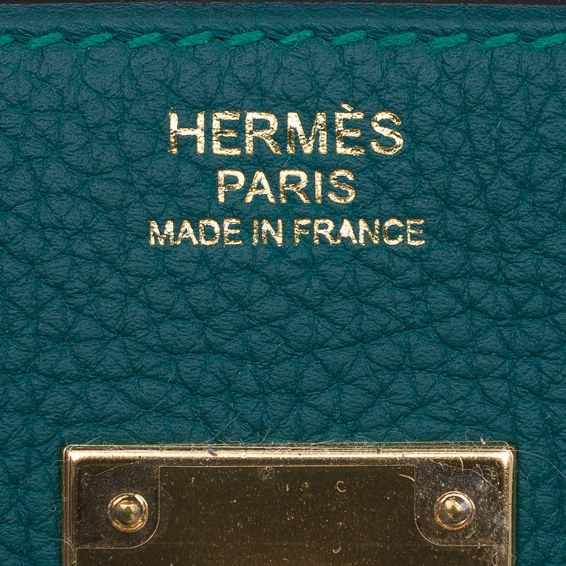 Hermès HAC Birkin 40 Malachite Togo with Gold Hardware