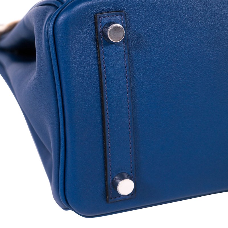 Hermès Birkin 25 Deep Blue Swift Palladium Hardware PHW — The
