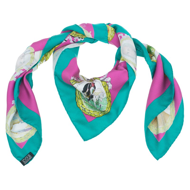 Hermes Multicolor Marquis de Lafayette Special Edition Silk Square 