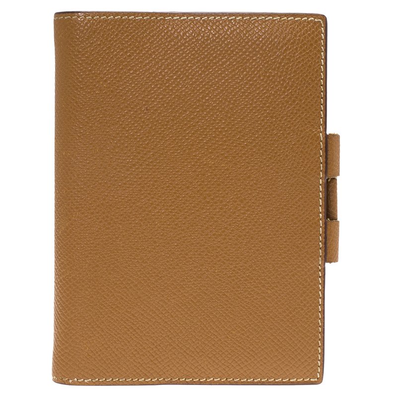 Pre Owned Hermes Brown Epsom Leather Agenda/Notebook PM