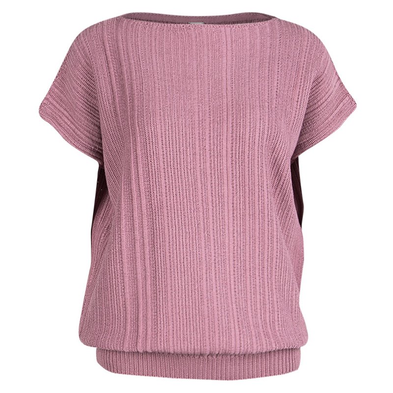 Hermes Pink Chunky Cotton Knit Top M