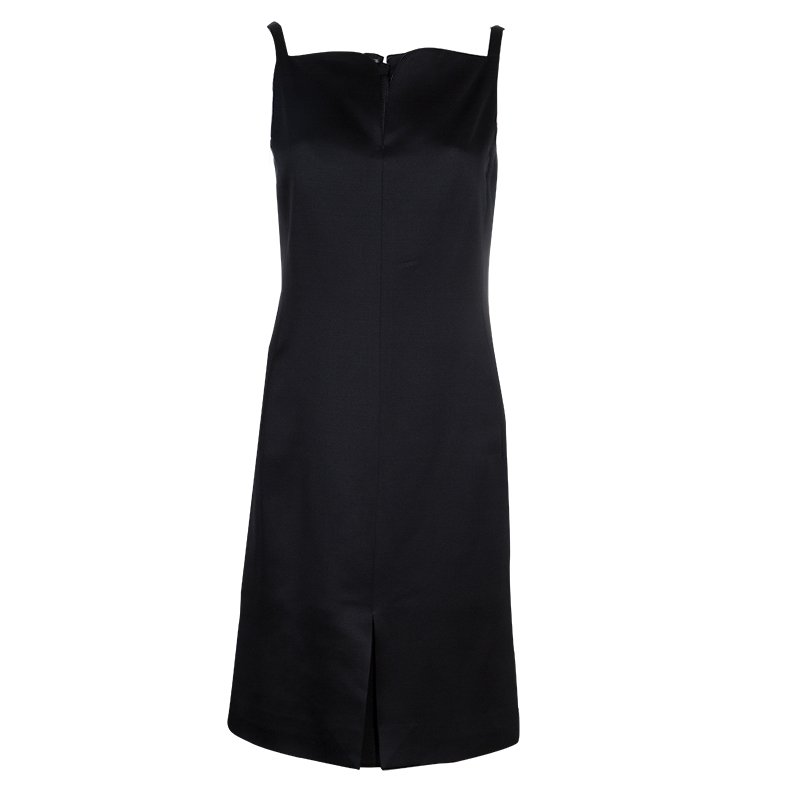 Hermes Black Silk Fitted Sleeveless Dress S