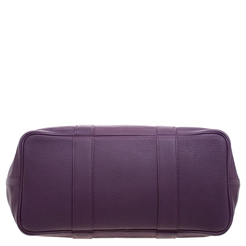Garden party leather tote Hermès Purple in Leather - 18789179
