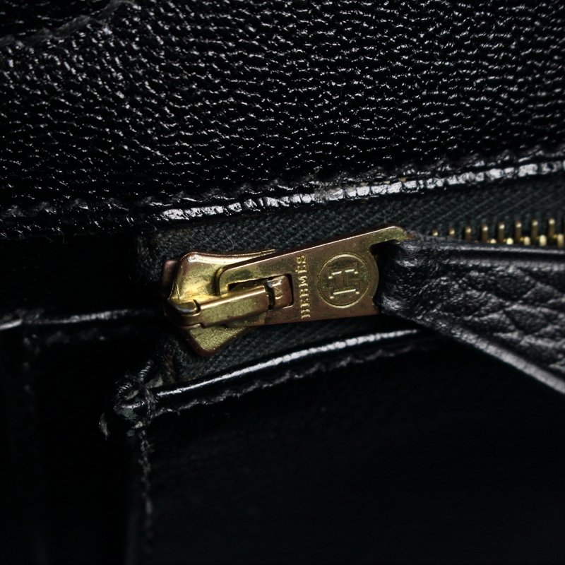 Hermes Birkin 35 Noir Black Ardennes Gold Hardware #A - Vendome Monte Carlo