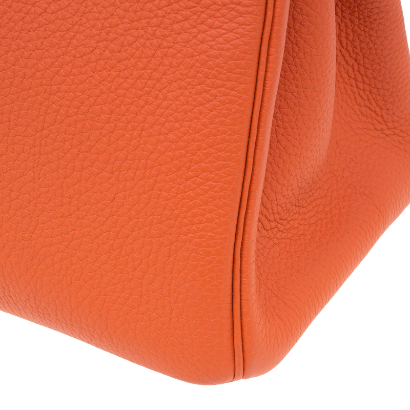 HERMES, Paris. Shoulder bag in orange taurillon leather …