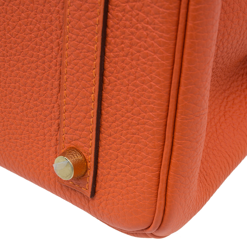 HERMES, Paris. Shoulder bag in orange taurillon leather …