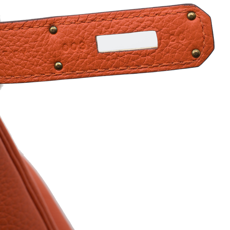 Hermès Birkin 30 Orange Feu Togo Leather Gold Hardware Handbag Bag – Lux  Addicts
