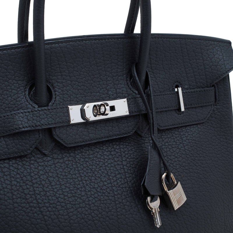 Hermes 35cm Etrusque Fjord Leather Birkin Bag with Palladium, Lot #58122