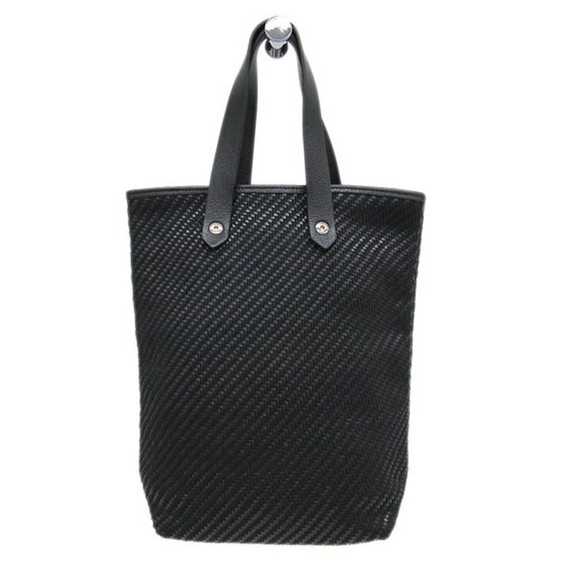 Hermes Black Woven Leather/Polyester 