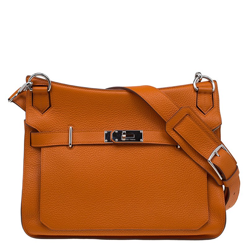 Hermes Orange Taurillon Clemence Leather Jypsiere 34 Bag Hermes | The ...