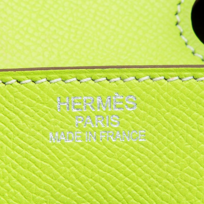 Hermes Special Order Horseshoe 35cm Lime & Kiwi Epsom Leather, Lot #58101