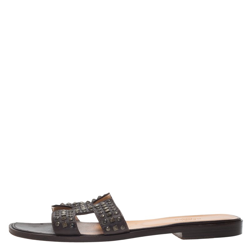 hermes oran sandals with studs