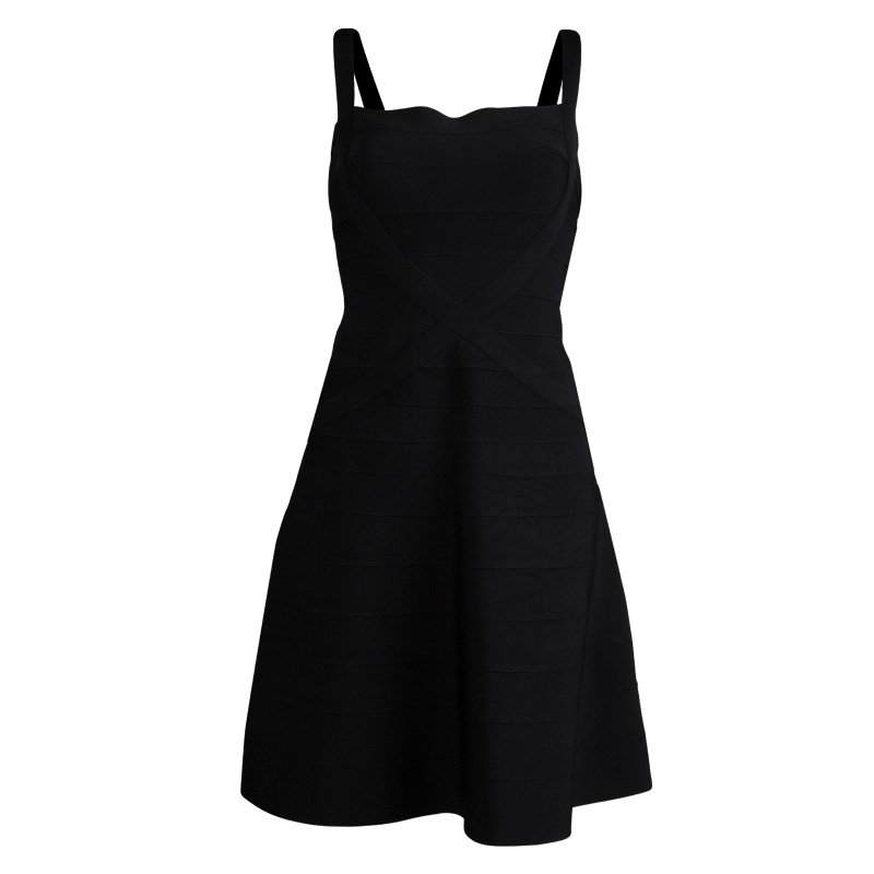 Herve Leger Black Bandage Faith Dress M