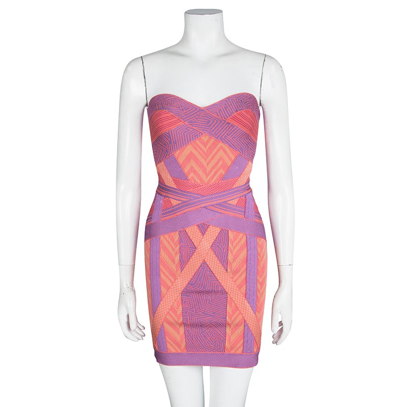 Herve leger 2024 colorblock dress