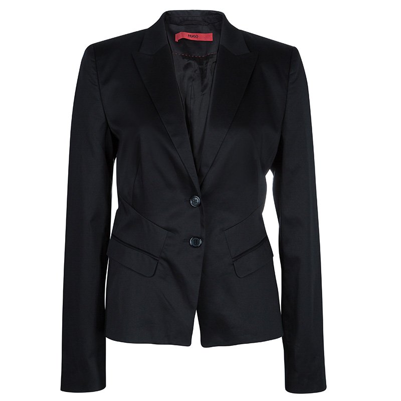 Hugo by Hugo Boss Black Satin Athia Blazer M