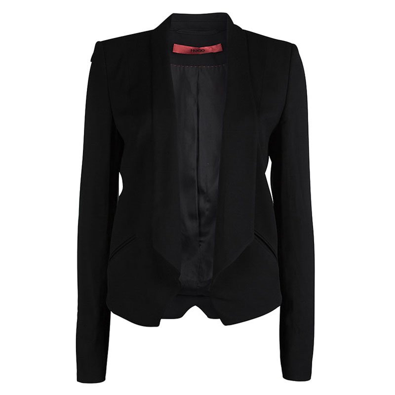 Pre Owned Hugo By Hugo Boss Black Ashila Blazer S