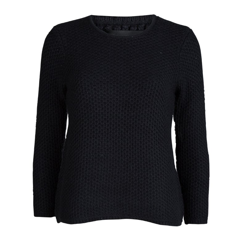 Isabel Marant Black Chunky Knit Long Sleeve Sweater S