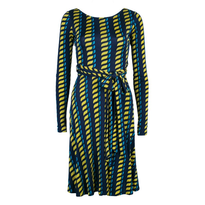 Issa London Multicolor Long sleeve Tie-Front Dress S