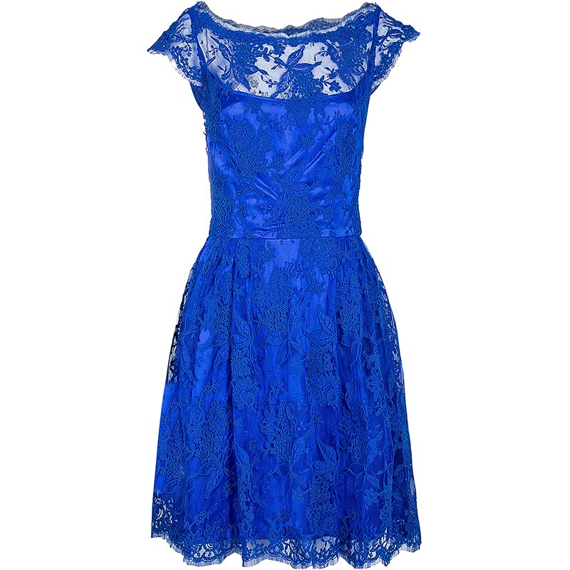 مملوكة مسبقًا Issa London Blue Lace Dress S