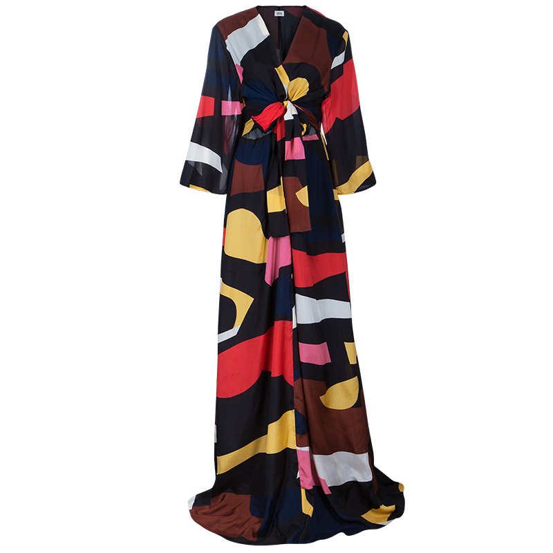 Issa Multicolor Printed Kaftan L