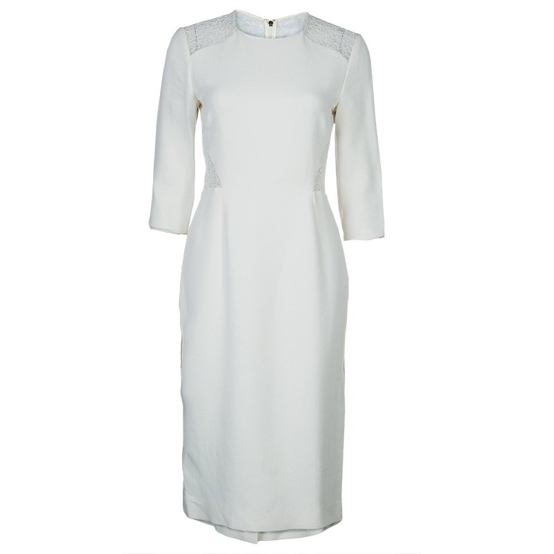 Jason Wu Resort'15 Off White Lace Insert Dress S