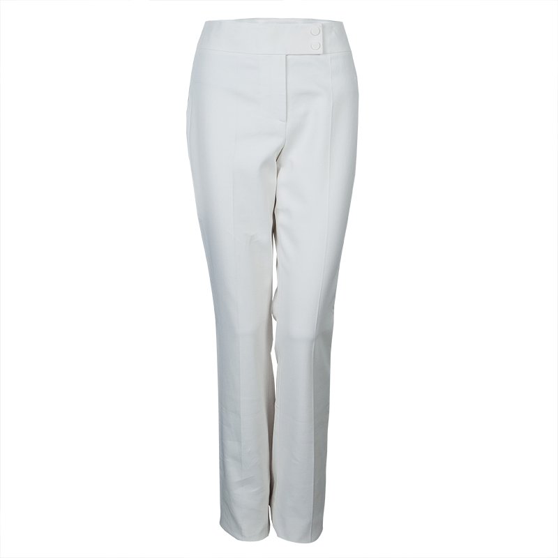 womens white tailored trousers
