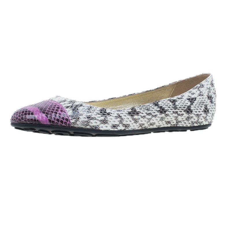 مملوكة مسبقًا Jimmy Choo Elaphe Whirl Ballet Flats Size 38