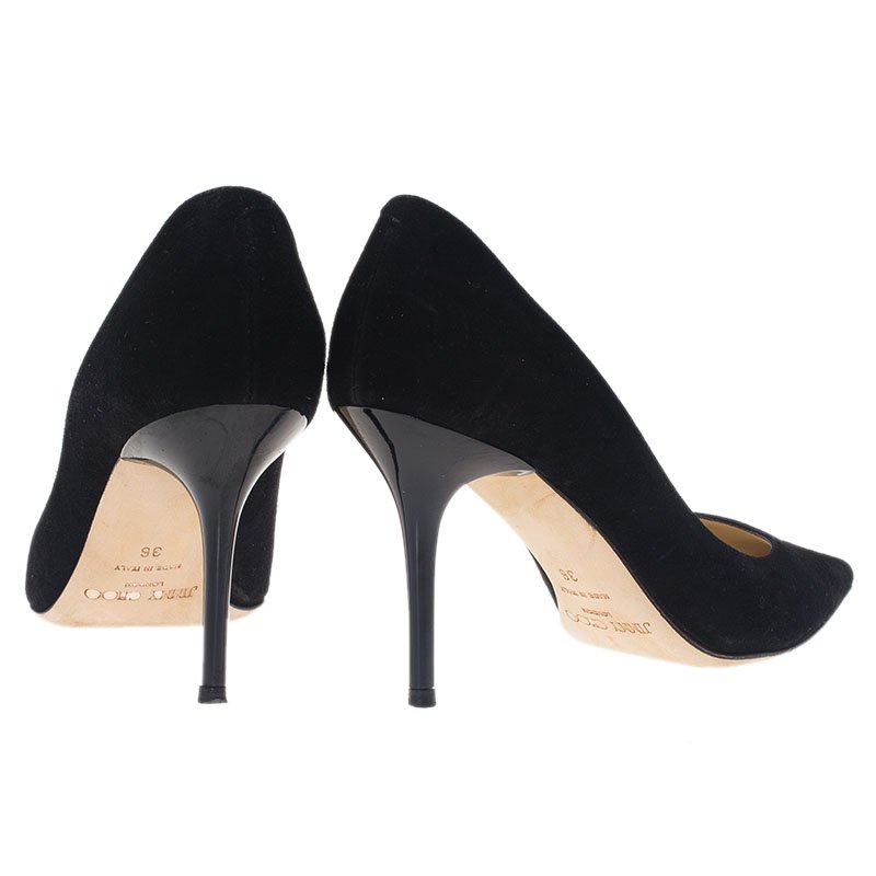 Jimmy Choo Black Suede Agnes Pumps Size 36