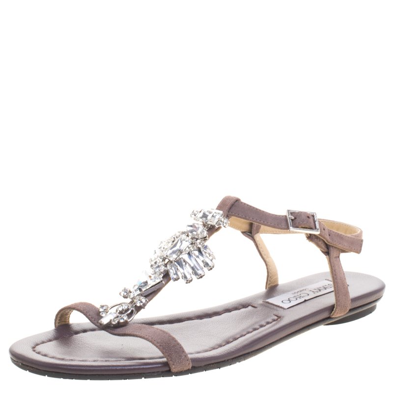 ladies embellished flat sandals