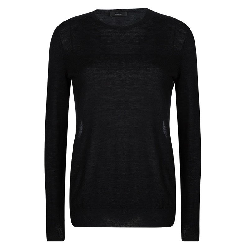 Pre Owned Joseph Black Cashmere Crew Neck Sweater S