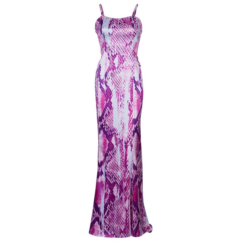 purple silk maxi dress