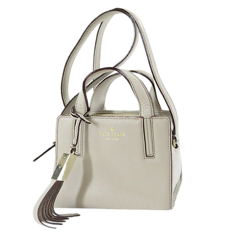 Pre Owned Kate Spade White Leather Shoulder Bag