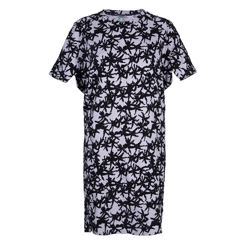 Pre Owned Kenzo Lilac Printed Dress L