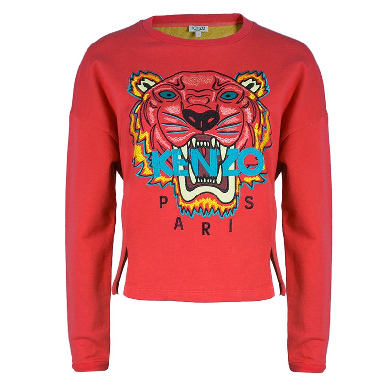 Kenzo Pink Tiger Embroidered Sweater L